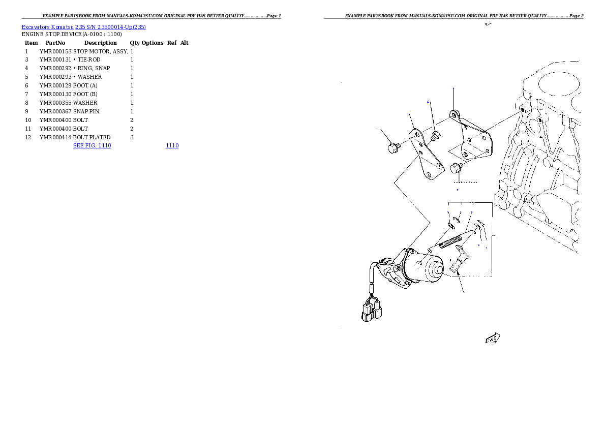 Protected: 235 S/N 23500014-Up Partsbook