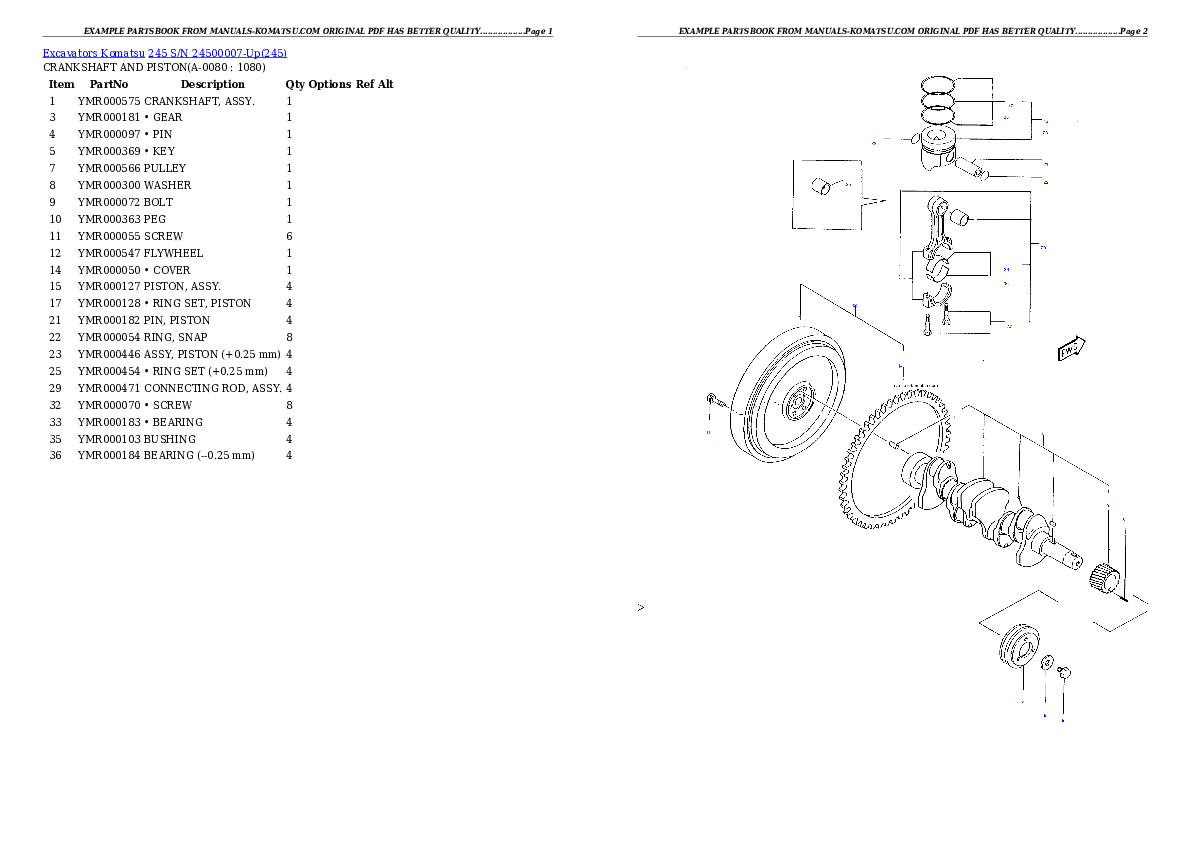 Protected: 245 S/N 24500007-Up Partsbook