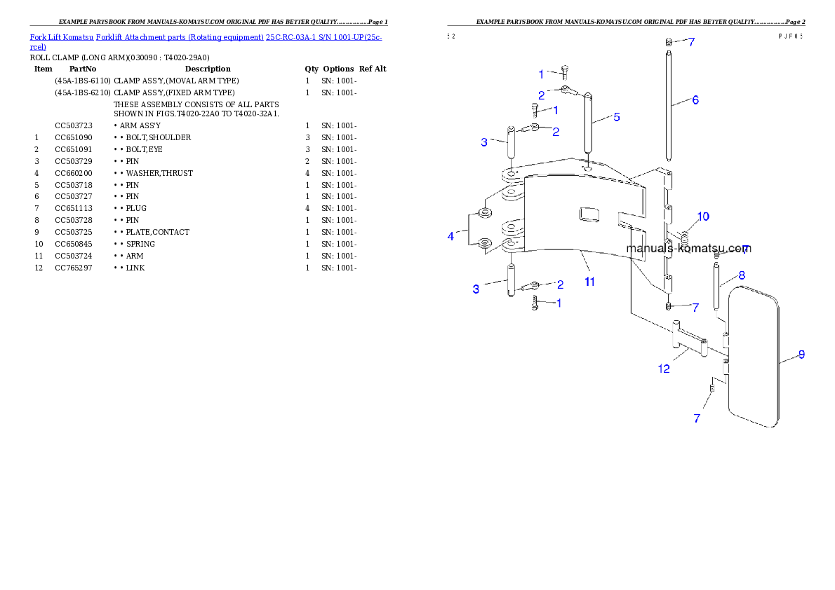 Protected: 25C-RC-03A-1 S/N 1001-UP Partsbook