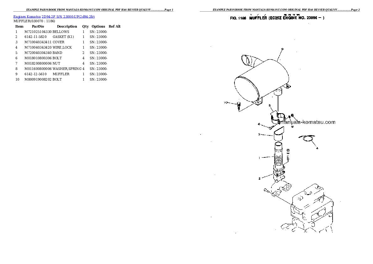 Protected: 2D94-2F S/N 23000-UP Partsbook