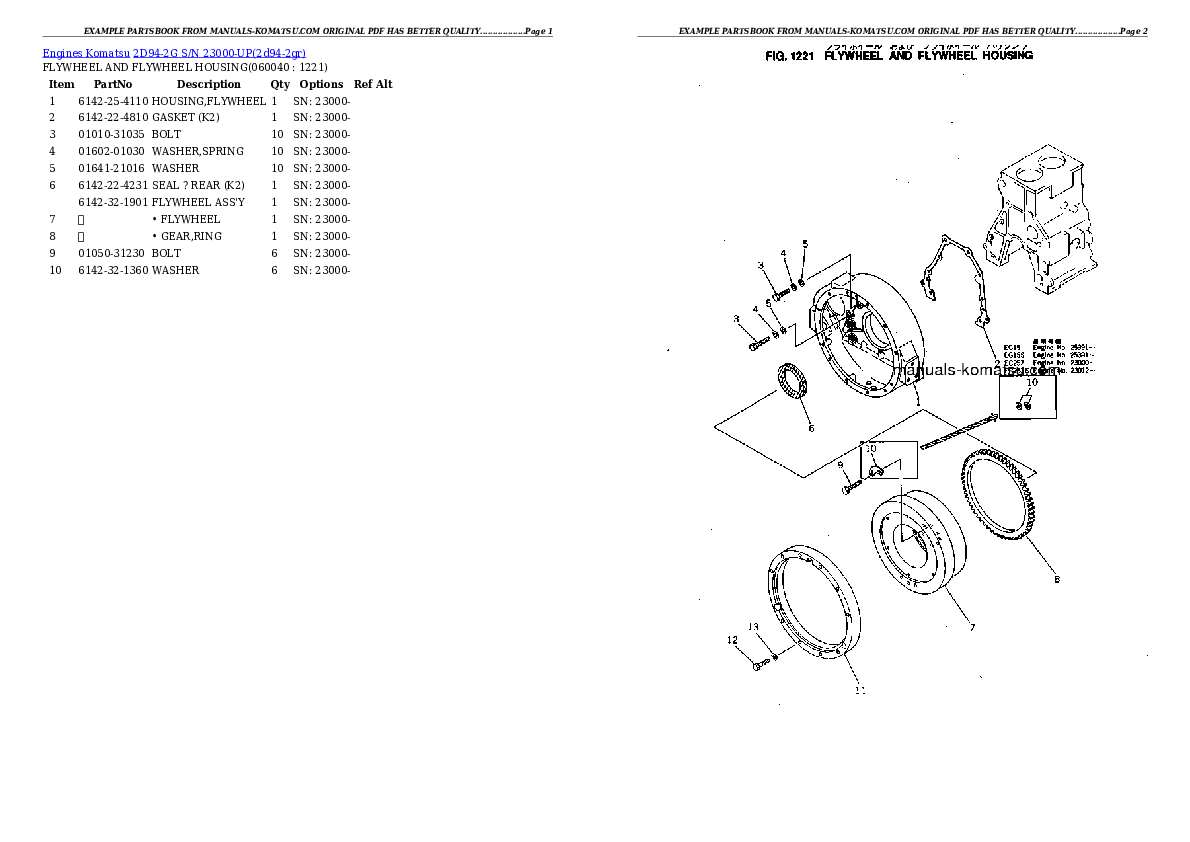 Protected: 2D94-2G S/N 23000-UP Partsbook