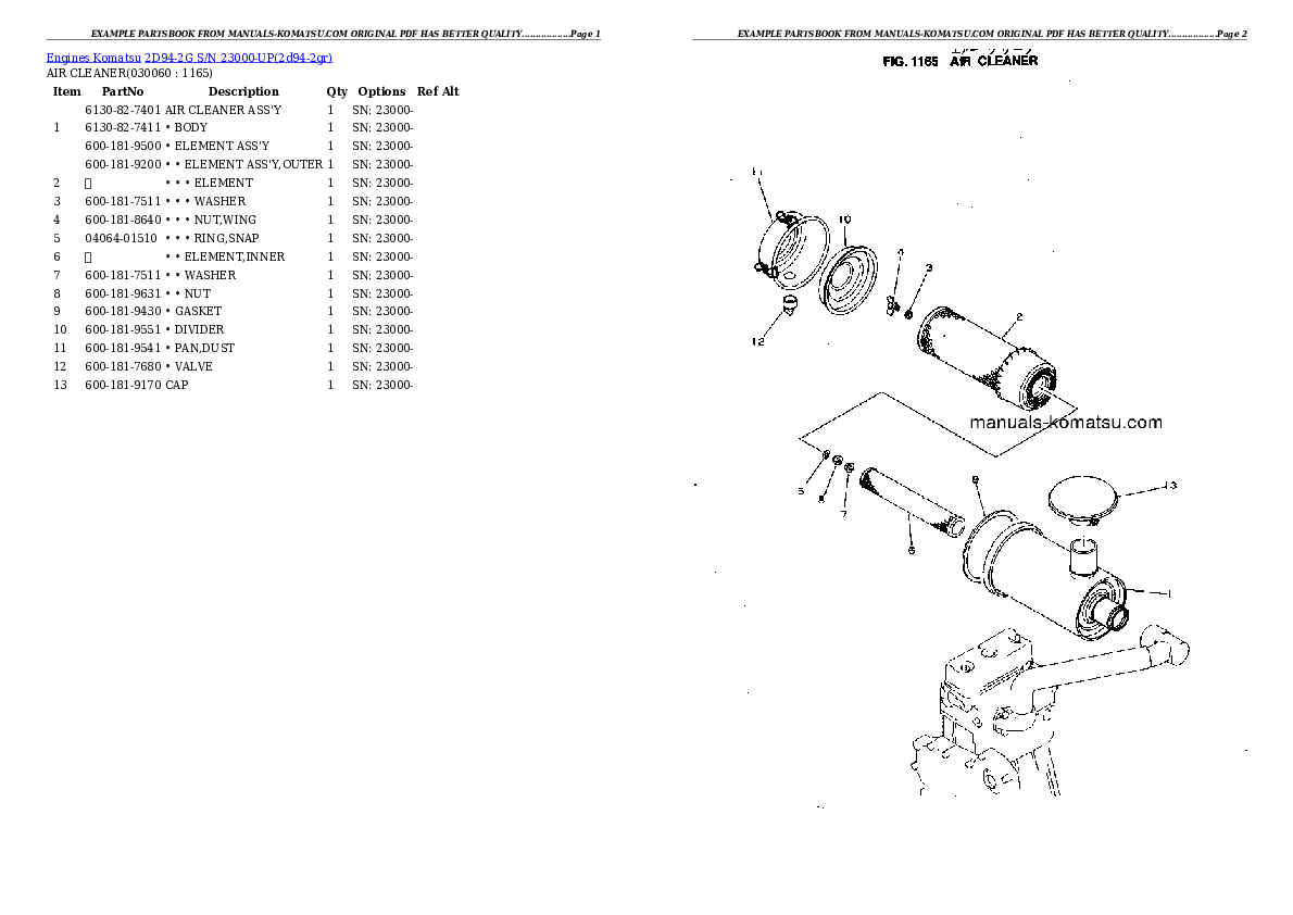 Protected: 2D94-2G S/N 23000-UP Partsbook