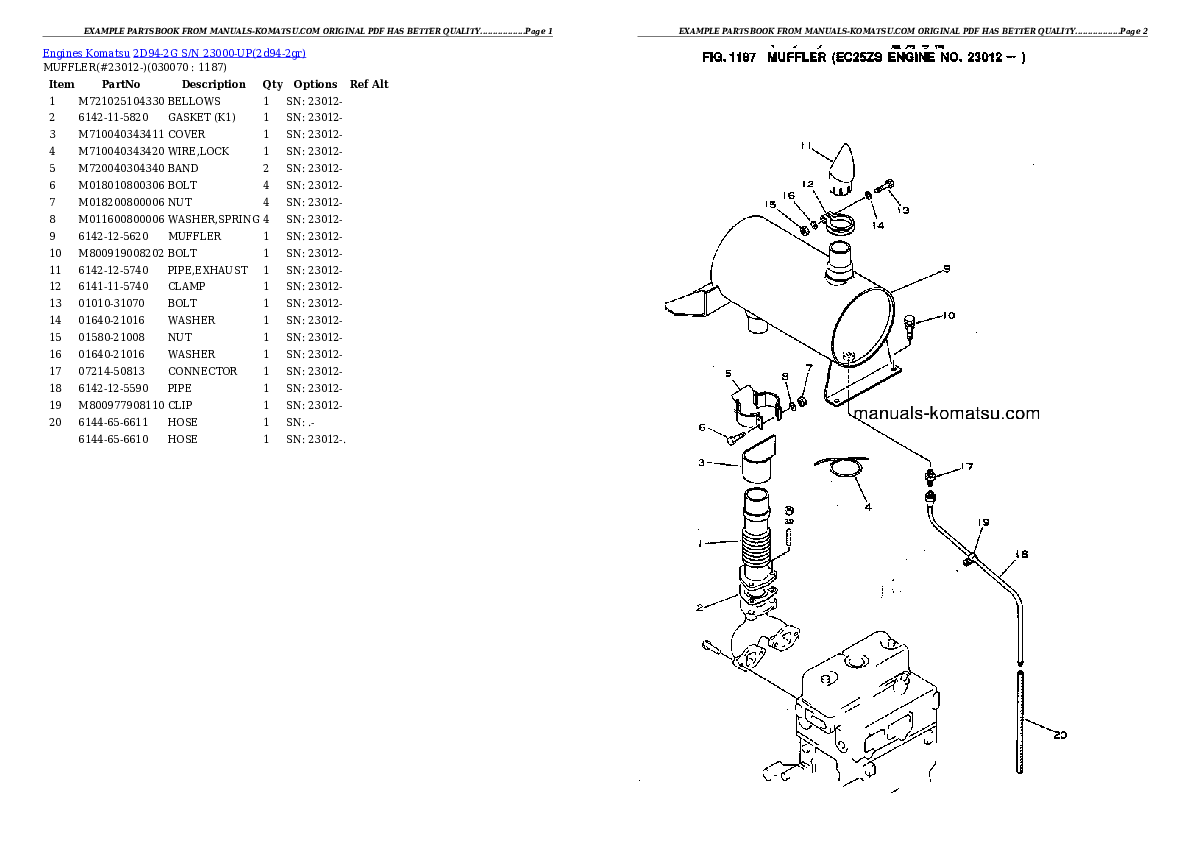Protected: 2D94-2G S/N 23000-UP Partsbook