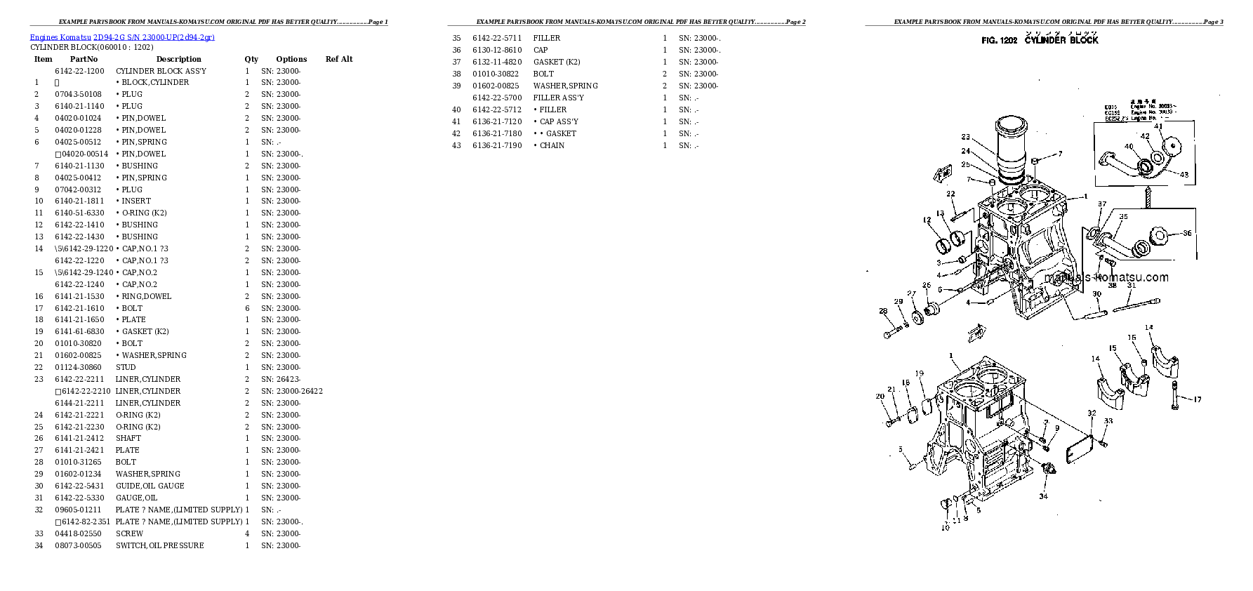 Protected: 2D94-2G S/N 23000-UP Partsbook