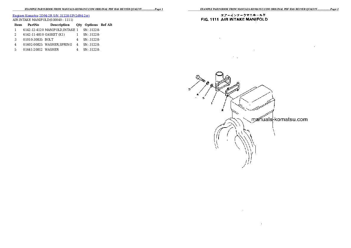 Protected: 2D94-2R S/N 31228-UP Partsbook