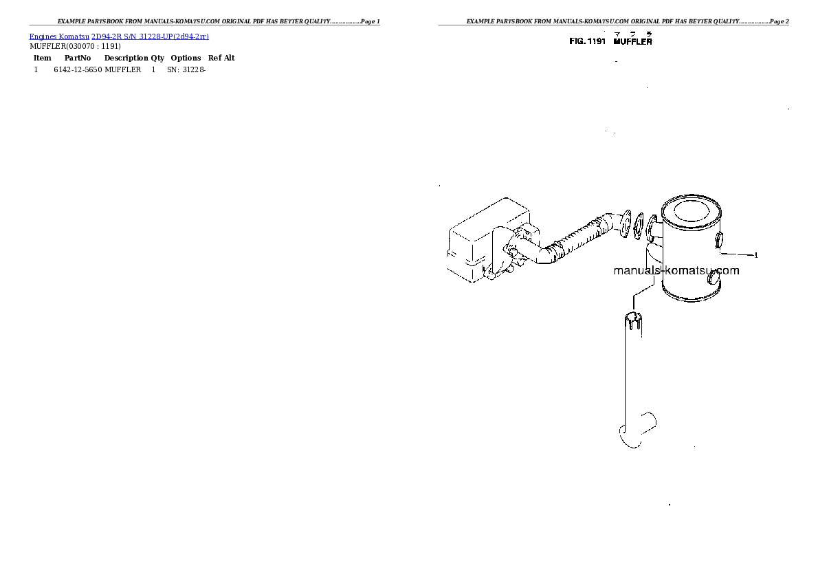 Protected: 2D94-2R S/N 31228-UP Partsbook