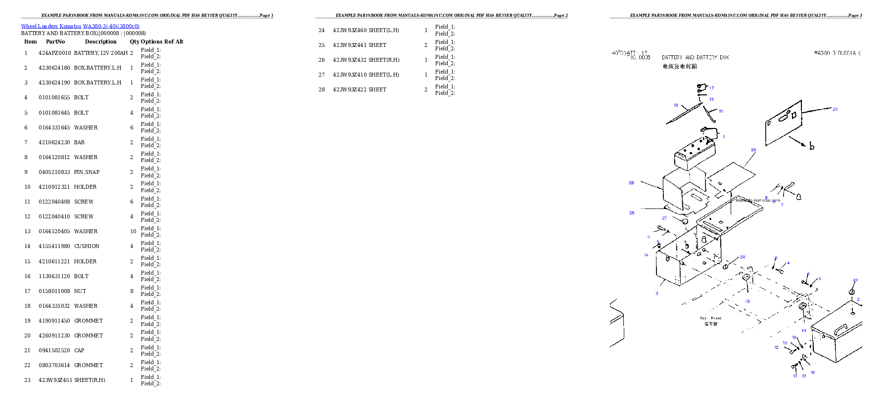 Protected: WA380-3(-40) Partsbook