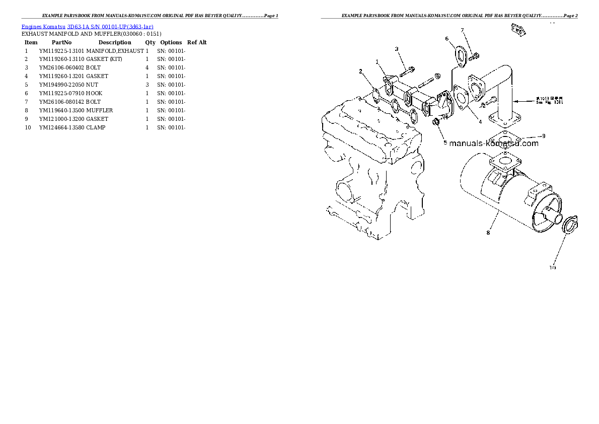 Protected: 3D63-1A S/N 00101-UP Partsbook