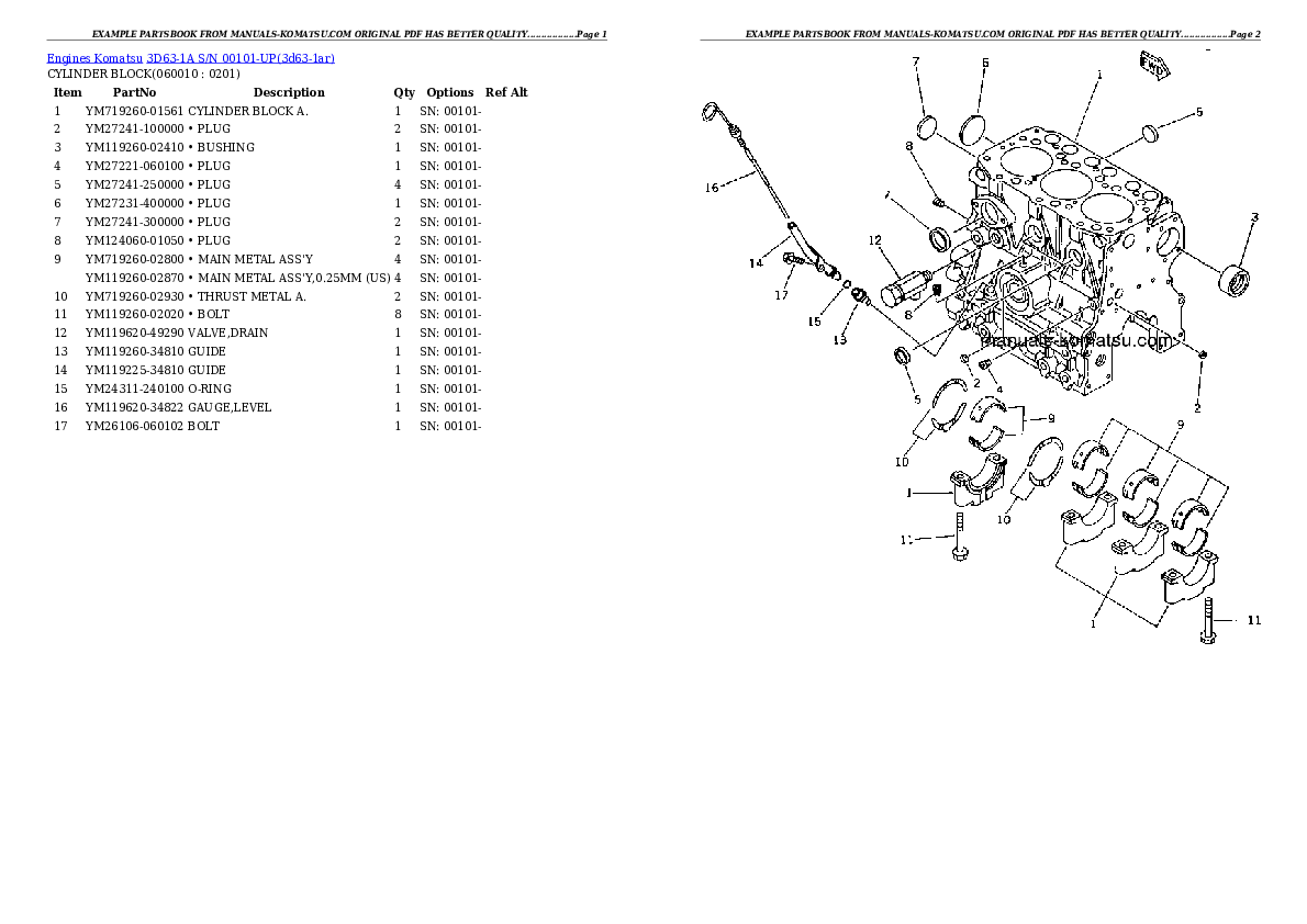 Protected: 3D63-1A S/N 00101-UP Partsbook