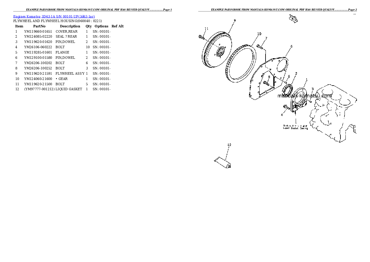 Protected: 3D63-1A S/N 00101-UP Partsbook