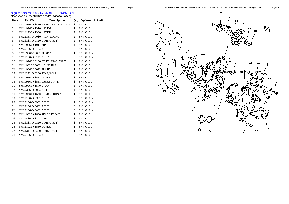 Protected: 3D66-1A S/N 00101-UP Partsbook