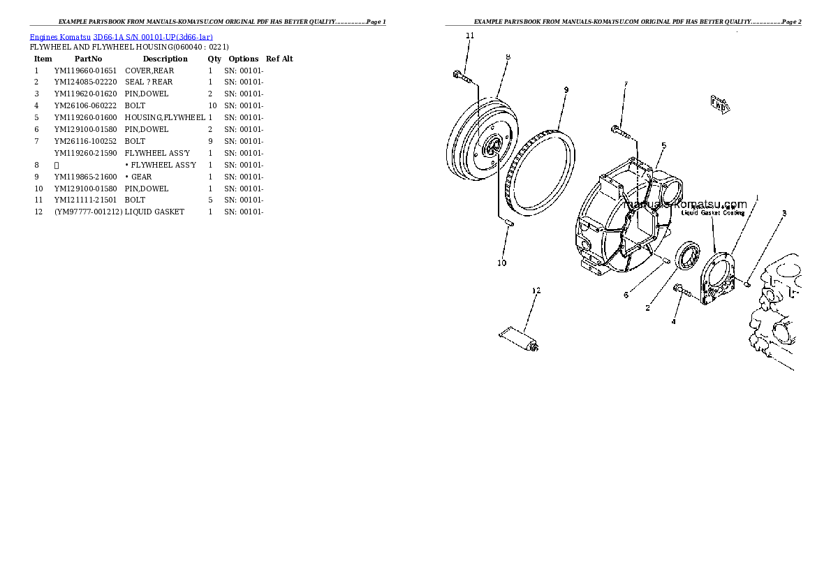 Protected: 3D66-1A S/N 00101-UP Partsbook