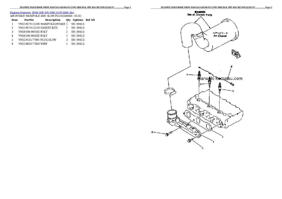 Protected: 3D66-1KB S/N 00613-UP Partsbook