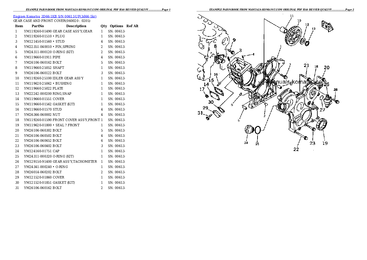 Protected: 3D66-1KB S/N 00613-UP Partsbook