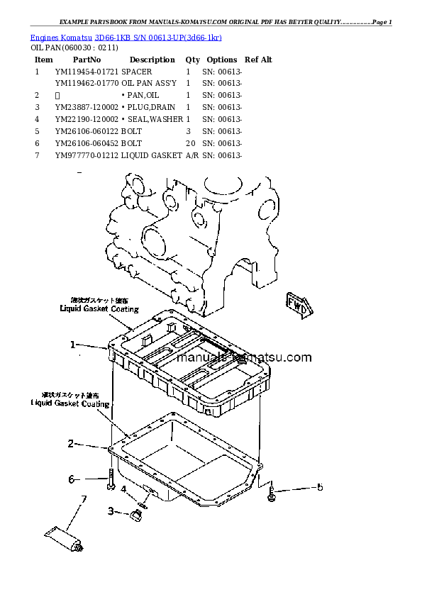 Protected: 3D66-1KB S/N 00613-UP Partsbook