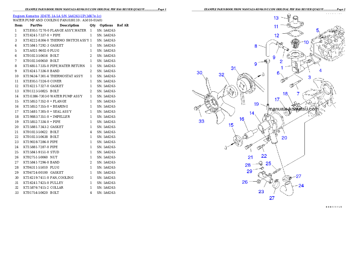 Protected: 3D67E-1A-5A S/N 5A6263-UP Partsbook