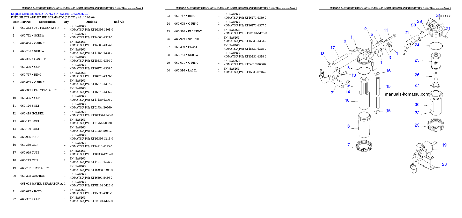 Protected: 3D67E-1A-MX S/N 5A6263-UP Partsbook