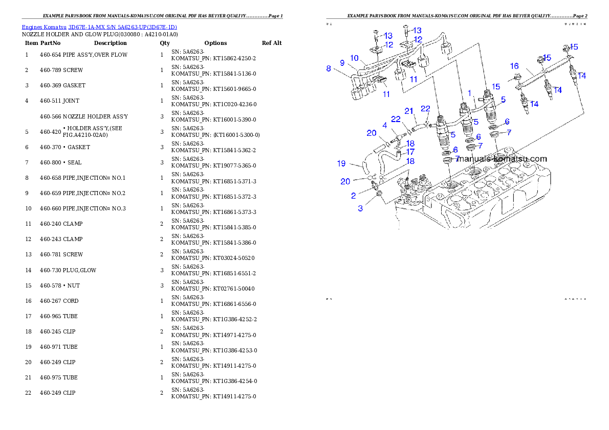 Protected: 3D67E-1A-MX S/N 5A6263-UP Partsbook