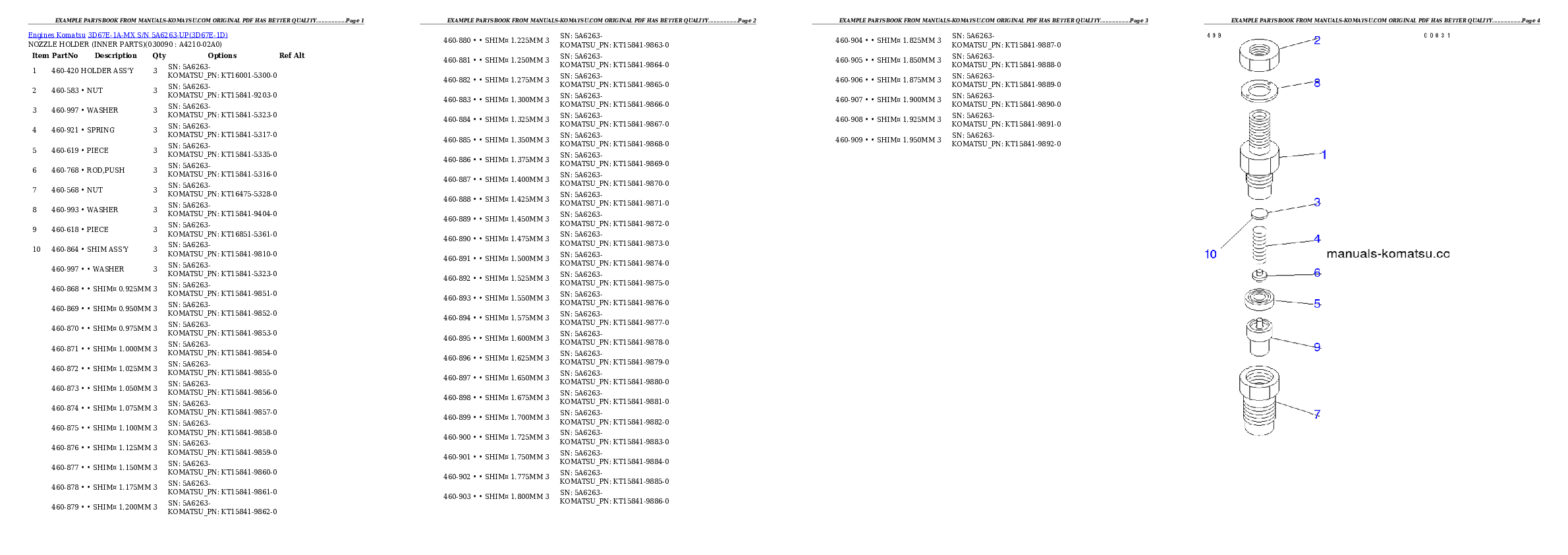 Protected: 3D67E-1A-MX S/N 5A6263-UP Partsbook