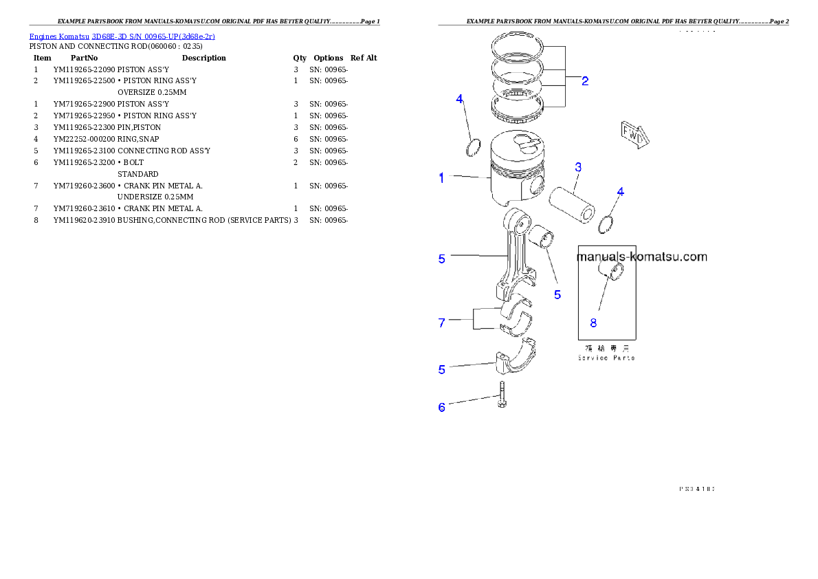 Protected: 3D68E-3D S/N 00965-UP Partsbook