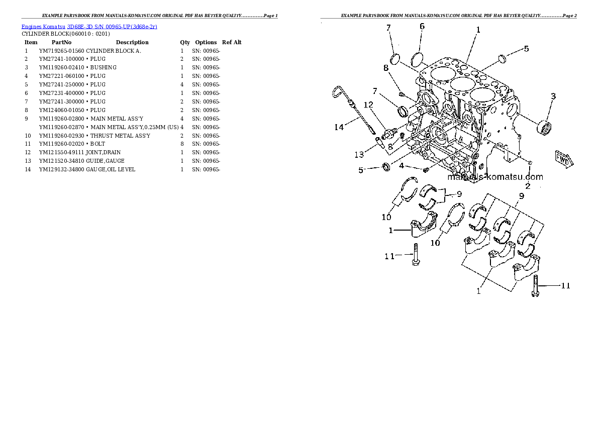 Protected: 3D68E-3D S/N 00965-UP Partsbook