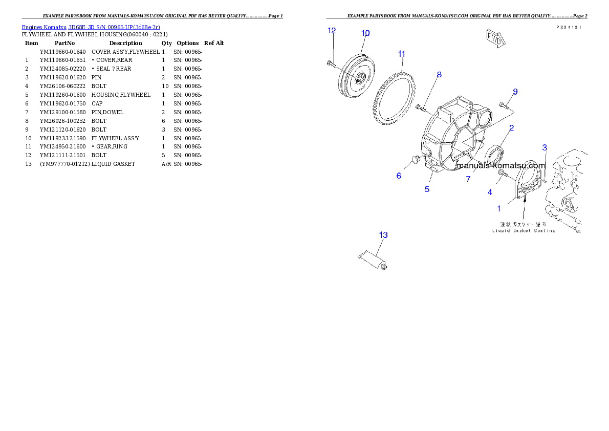 Protected: 3D68E-3D S/N 00965-UP Partsbook