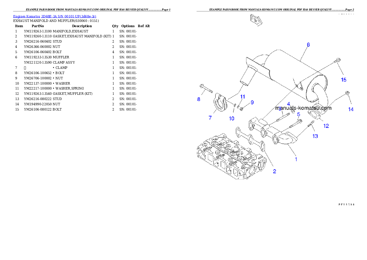 Protected: 3D68E-3A S/N 00101-UP Partsbook