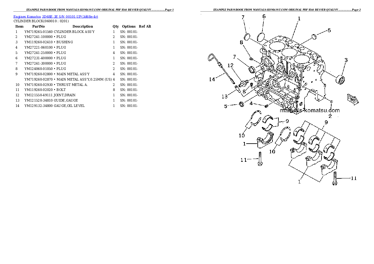 Protected: 3D68E-3E S/N 00101-UP Partsbook