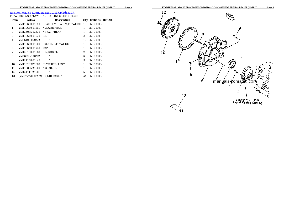 Protected: 3D68E-3E S/N 00101-UP Partsbook