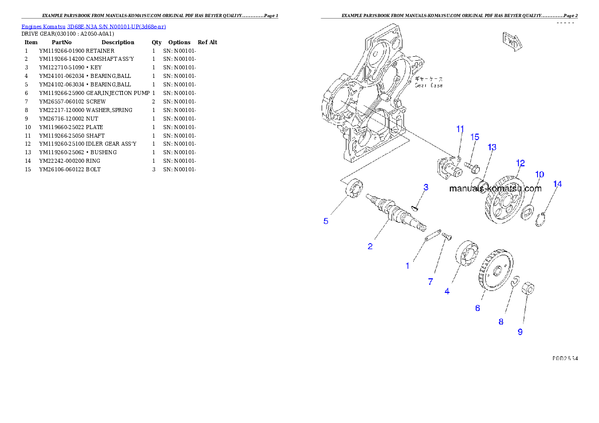 Protected: 3D68E-N3A S/N N00101-UP Partsbook