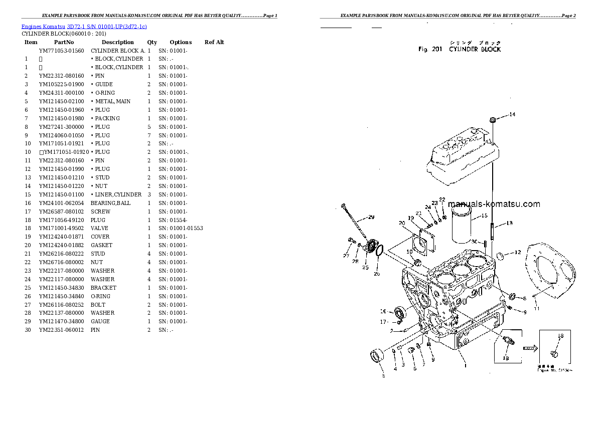 Protected: 3D72-1 S/N 01001-UP Partsbook