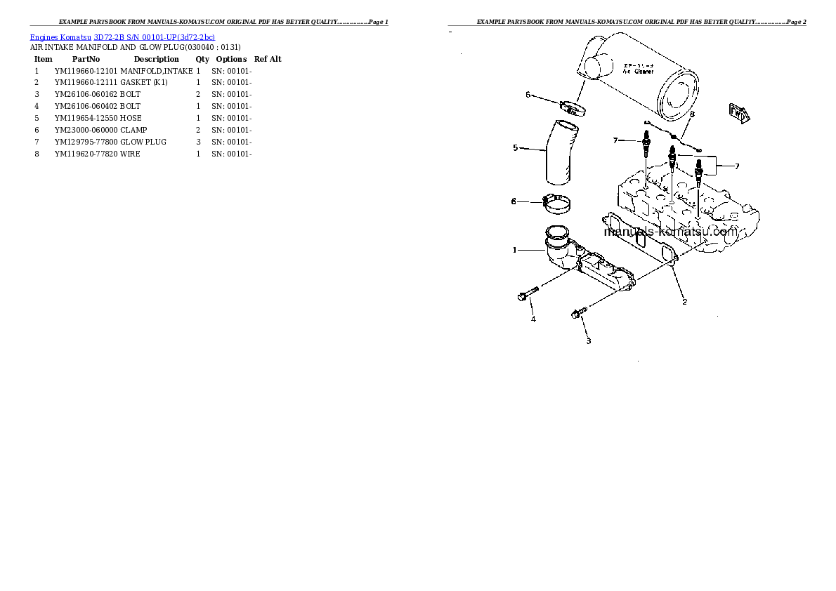 Protected: 3D72-2B S/N 00101-UP Partsbook