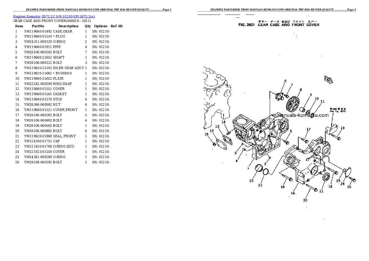 Protected: 3D72-2C S/N 01210-UP Partsbook