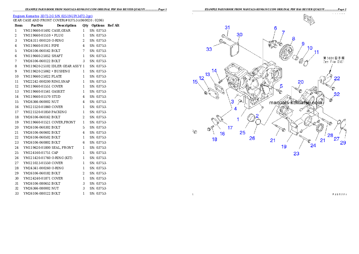 Protected: 3D72-2G S/N 02519-UP Partsbook