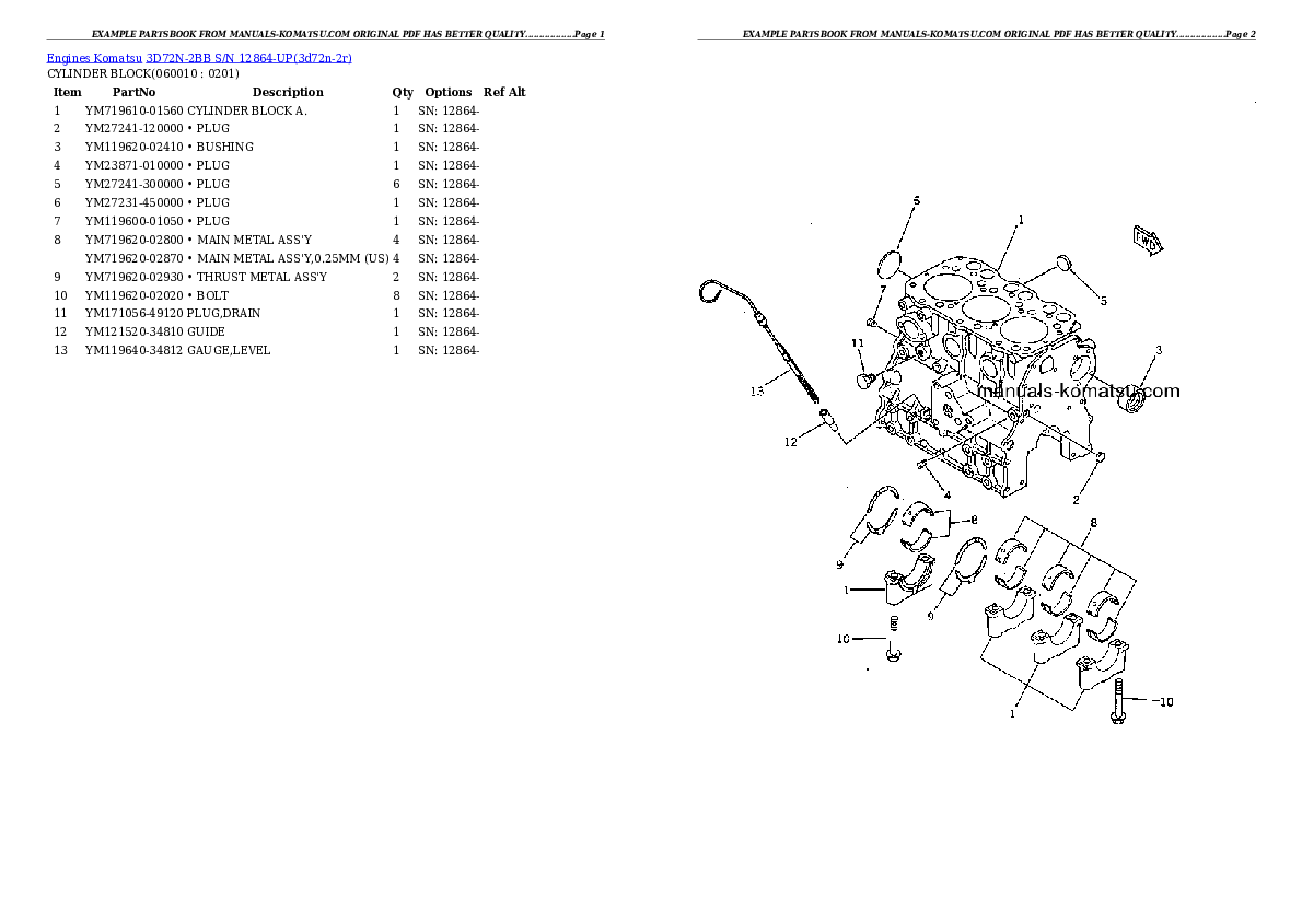 Protected: 3D72N-2BB S/N 12864-UP Partsbook