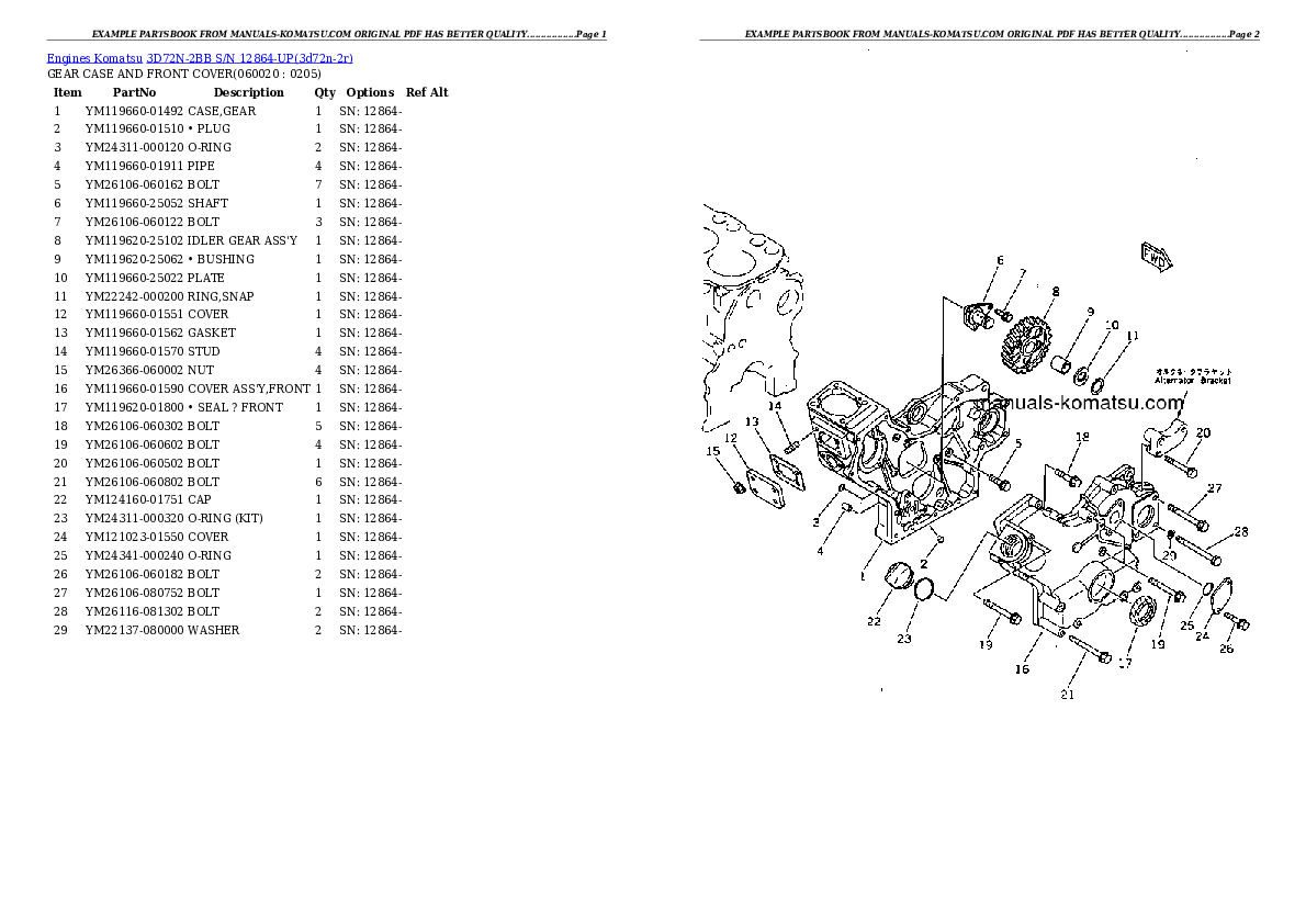 Protected: 3D72N-2BB S/N 12864-UP Partsbook