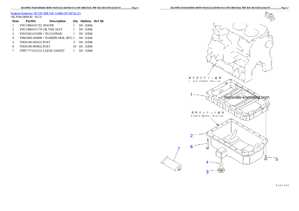 Protected: 3D72N-2BB S/N 12864-UP Partsbook