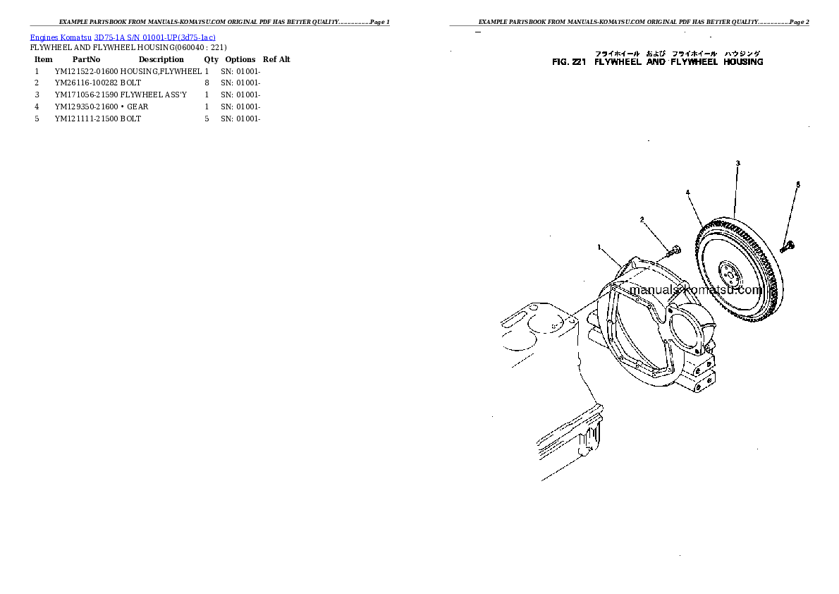 Protected: 3D75-1A S/N 01001-UP Partsbook