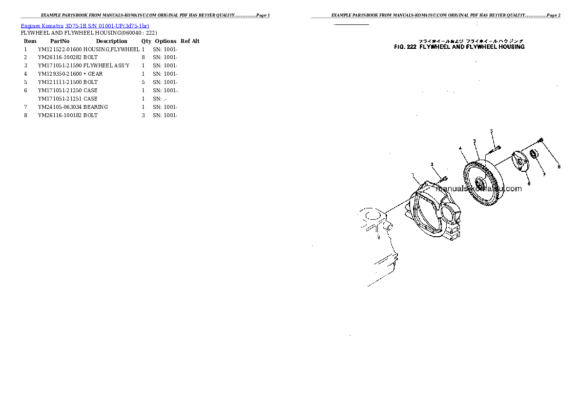 Protected: 3D75-1B S/N 01001-UP Partsbook