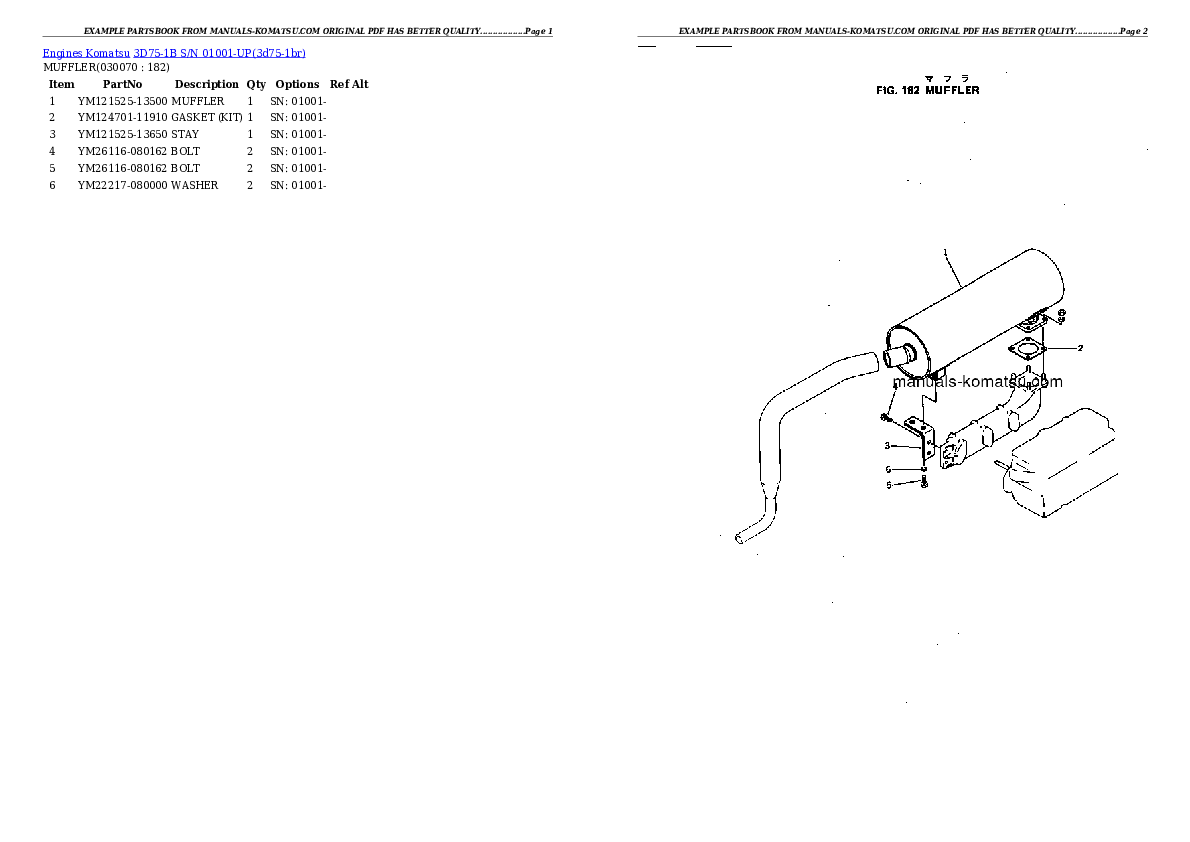 Protected: 3D75-1B S/N 01001-UP Partsbook