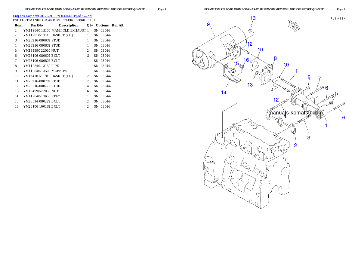Protected: 3D75-2D S/N 03044-UP Partsbook