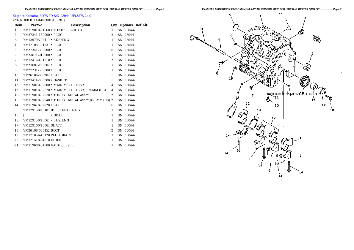 Protected: 3D75-2D S/N 03044-UP Partsbook