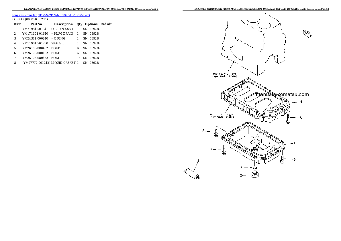 Protected: 3D75N-2E S/N 03928-UP Partsbook