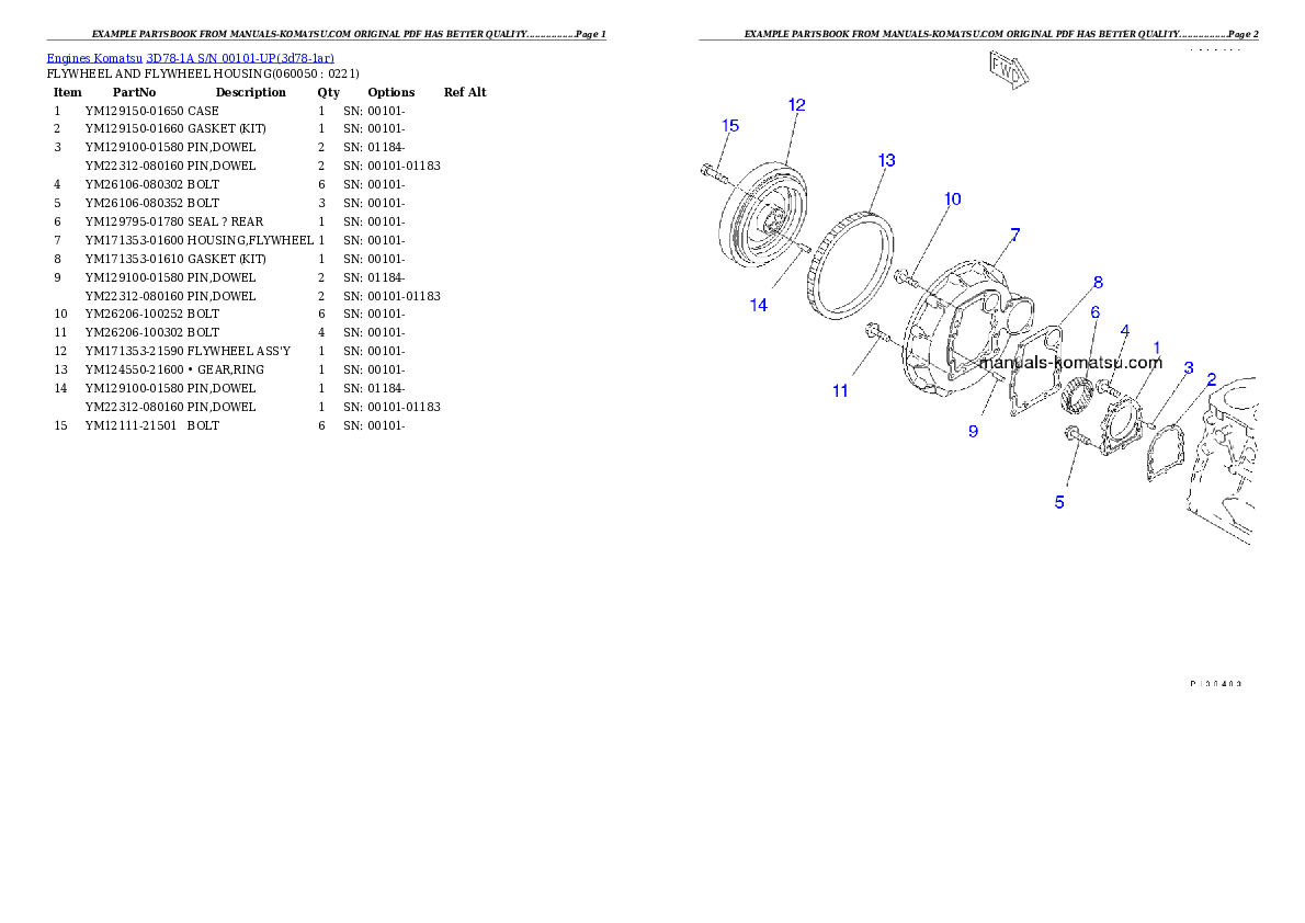 Protected: 3D78-1A S/N 00101-UP Partsbook