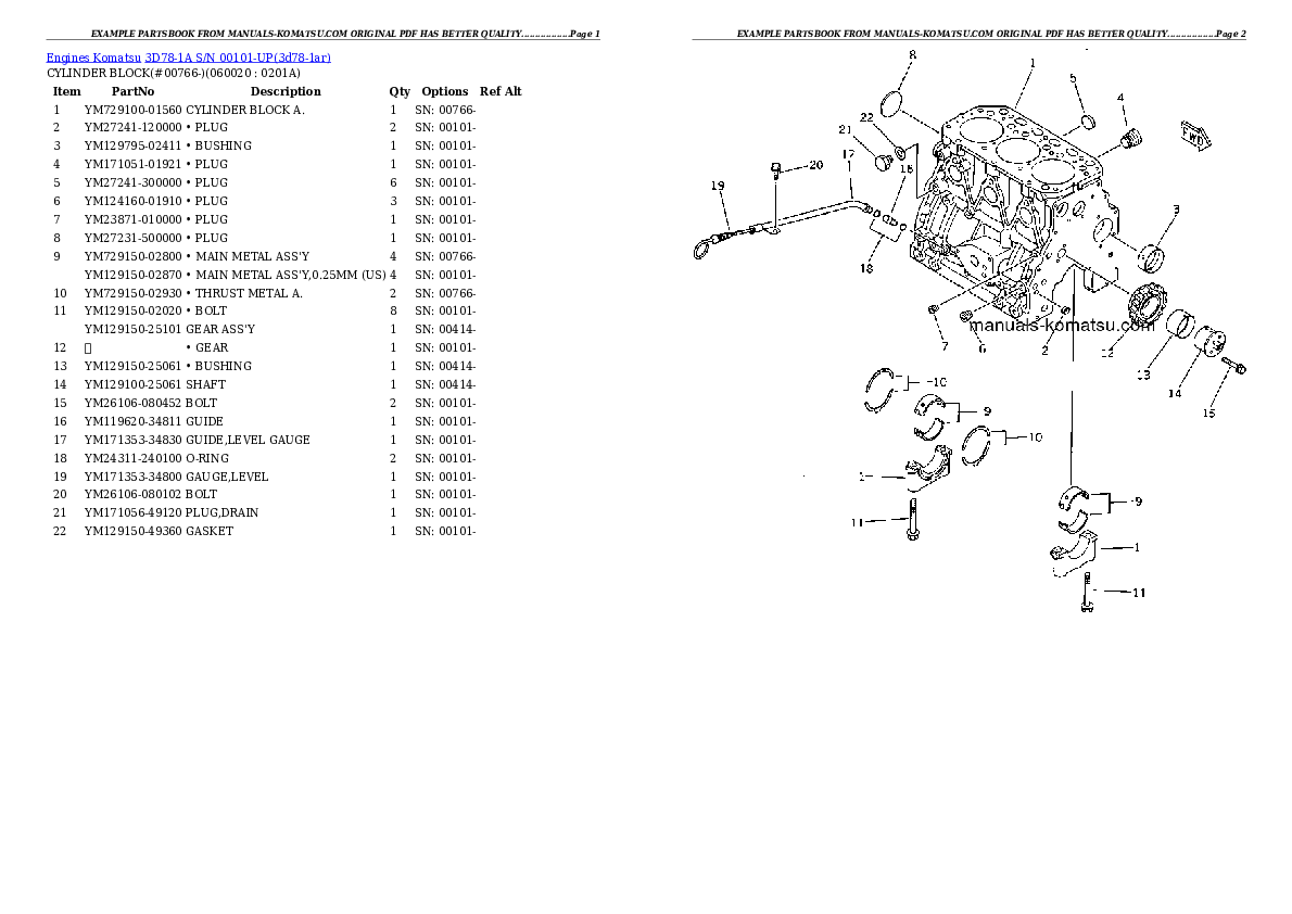 Protected: 3D78-1A S/N 00101-UP Partsbook