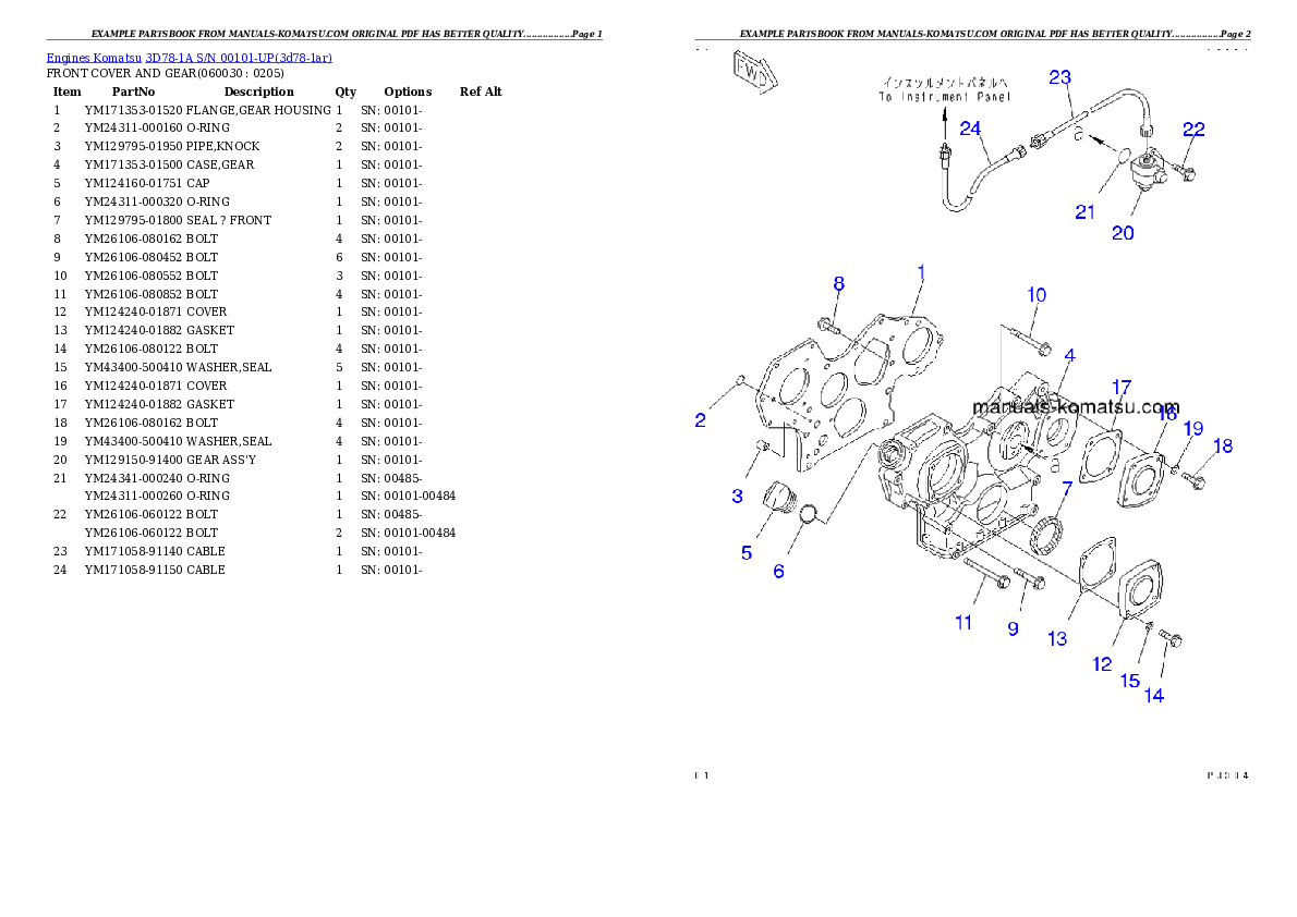 Protected: 3D78-1A S/N 00101-UP Partsbook