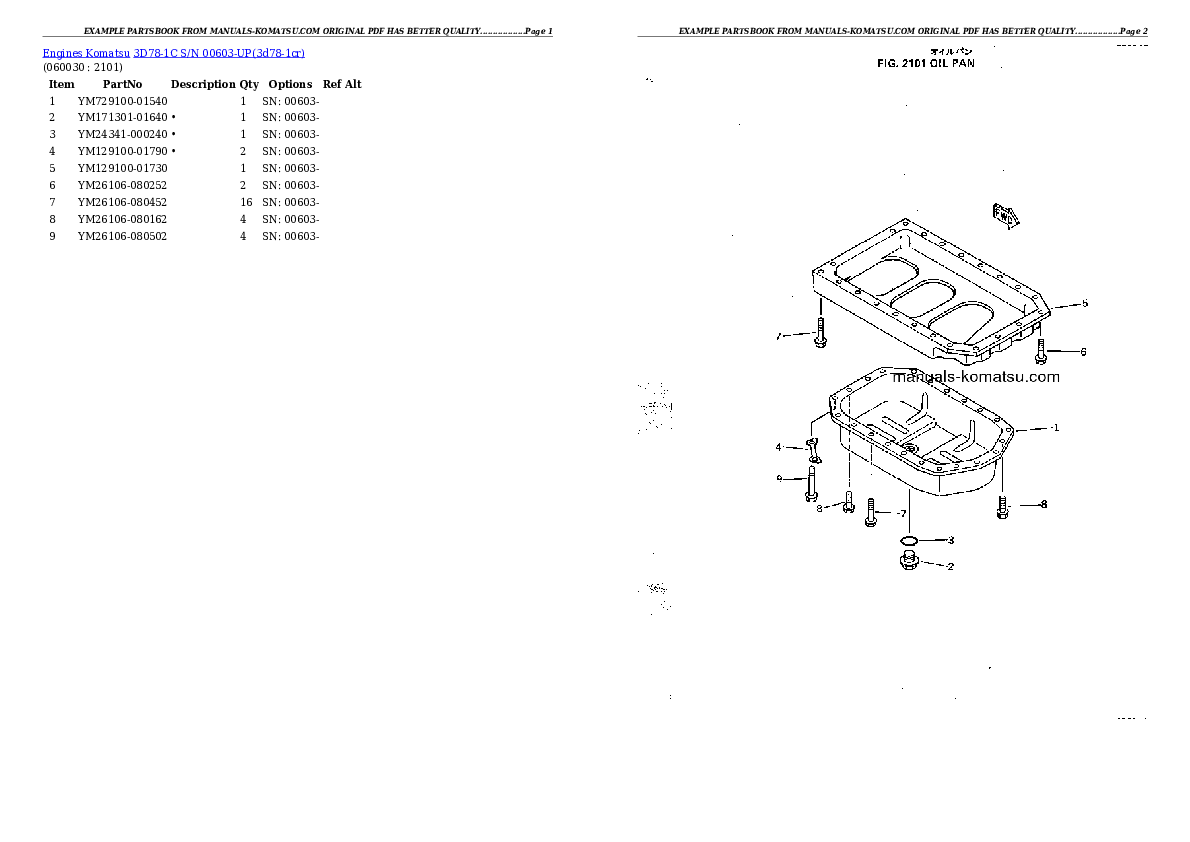 Protected: 3D78-1C S/N 00603-UP Partsbook