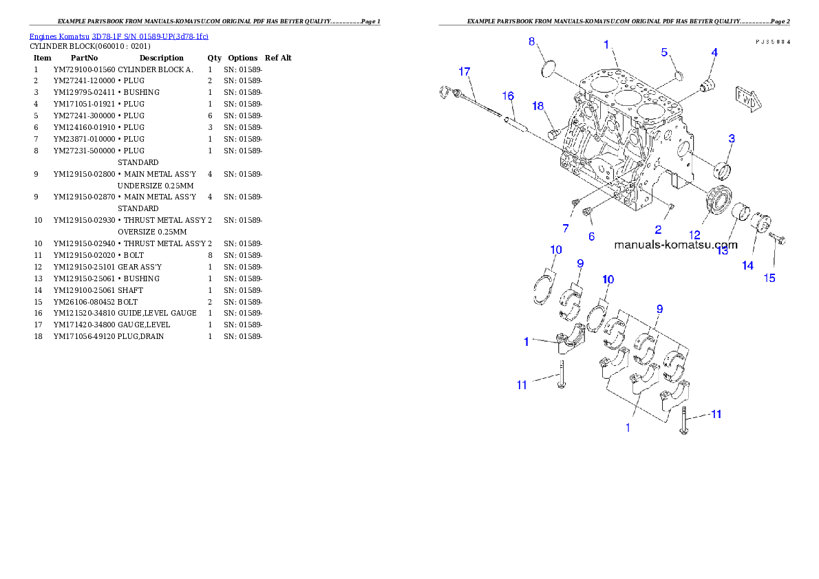 Protected: 3D78-1F S/N 01589-UP Partsbook