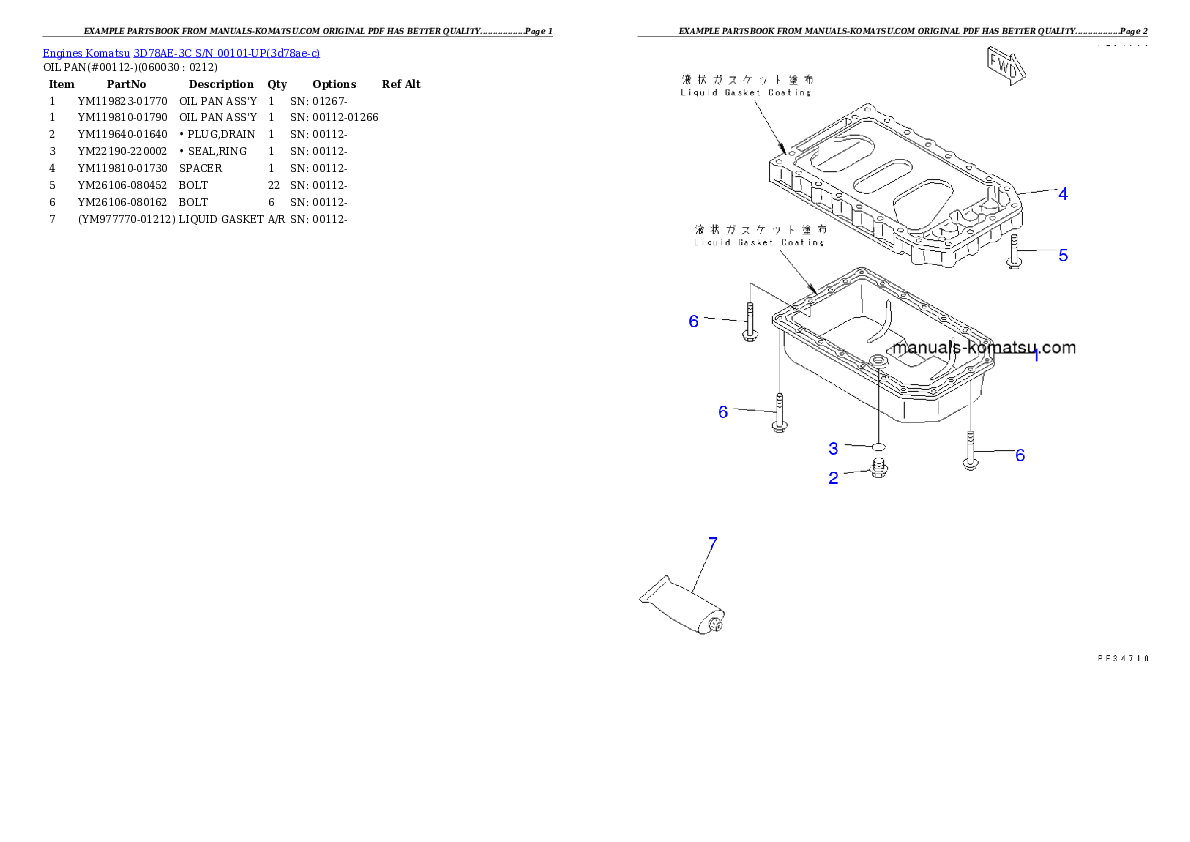 Protected: 3D78AE-3C S/N 00101-UP Partsbook