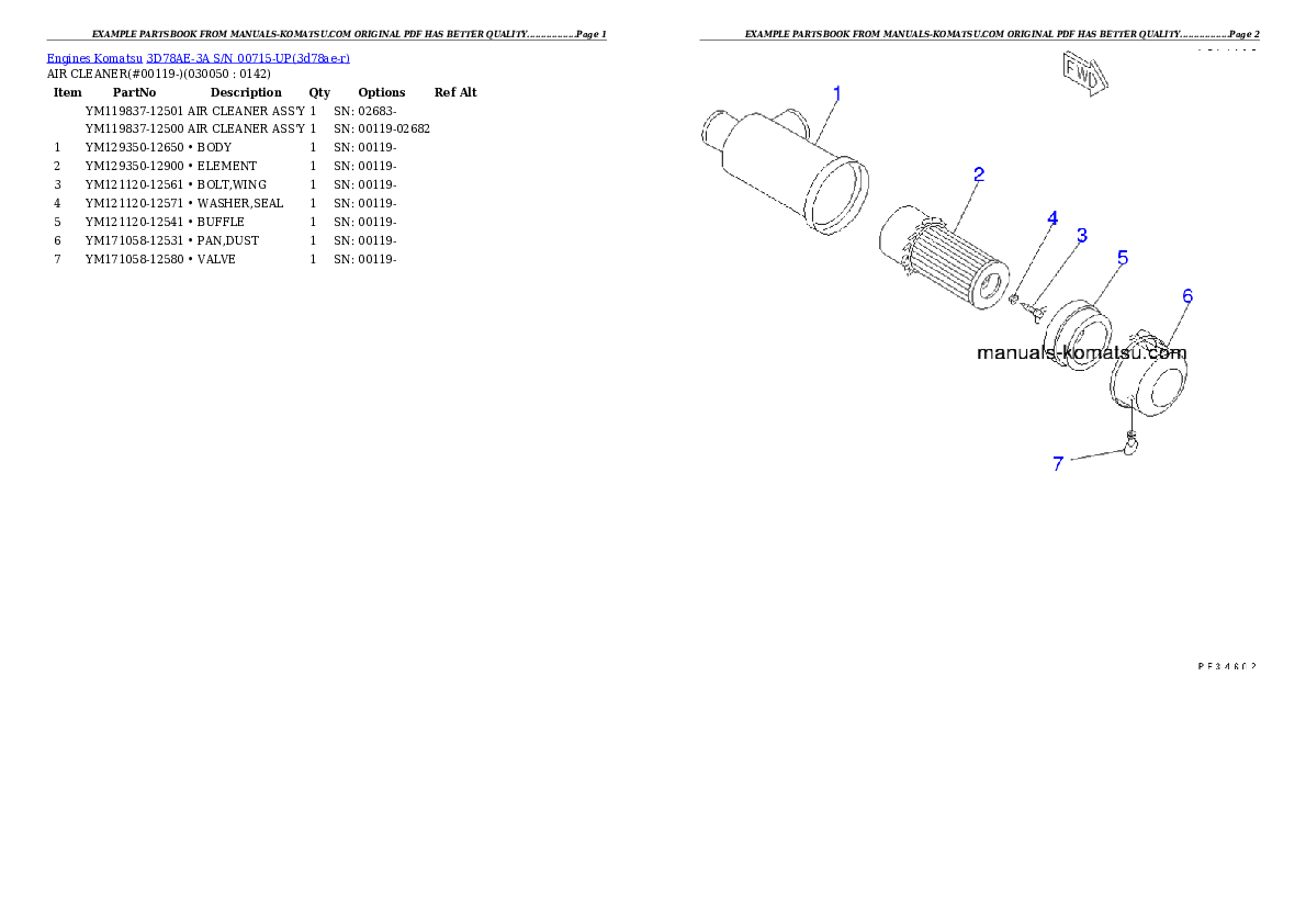 Protected: 3D78AE-3A S/N 00715-UP Partsbook